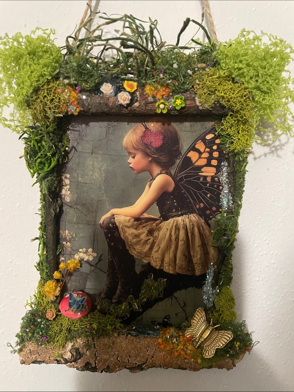 Wall decor - handcrafted border- nature inspired- forest, woods, whimsical